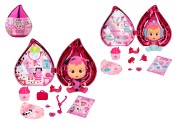 CRY BABIES Magické slzy Ružová edícia plast bábika s domčekom a doplnkami v slhe 12x14cm 12ks v boxe