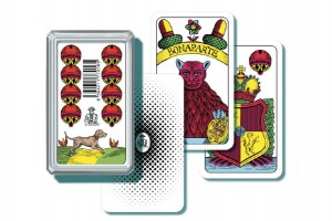 Mariáš jednohlavý  společenská hra  karty v plastové krabičce 6,5x10,5x2cm
