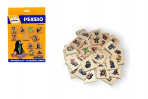 Pexeso Krtek spoloensk hra 40 drevench kameov v krabici 17x25x2cm