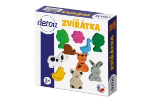 Sprava drevench zvieratiek 10ks v krabike 15x15x4cm