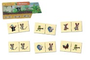 Domino Krtko drevo spoločenská hra 28 dielikov v drevenej krabičke