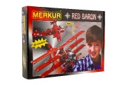 Stavebnice MERKUR Red Baron 40 model 680ks v krabici 36x27cm