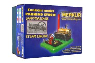 Stavebnica MERKUR funkčný model parného stroja Standard v krabici