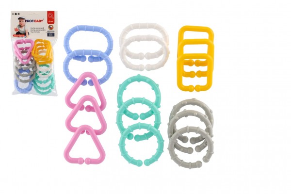 Profibaby Řetěz/zábrana tvary plast 7cm 16ks v sáčku 3m+