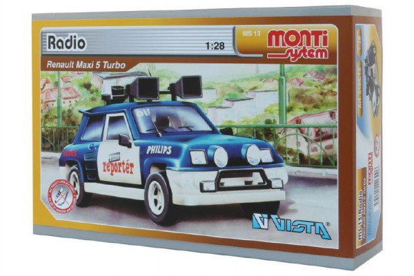 SEVA Stavebnice Monti System MS 13 Radio Renault 1:28 v krabici 22x15x6cm