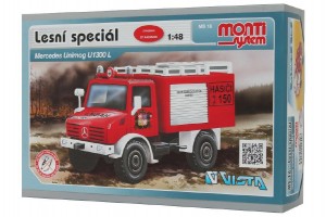 Stavebnica Monti 16 Fire Brigade Mercedes Unimog 1:48 v krabici 22x15x6cm