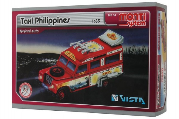 Stavebnice Monti System MS 34 Taxi Filipini 1:35 v krabici 22x15cm