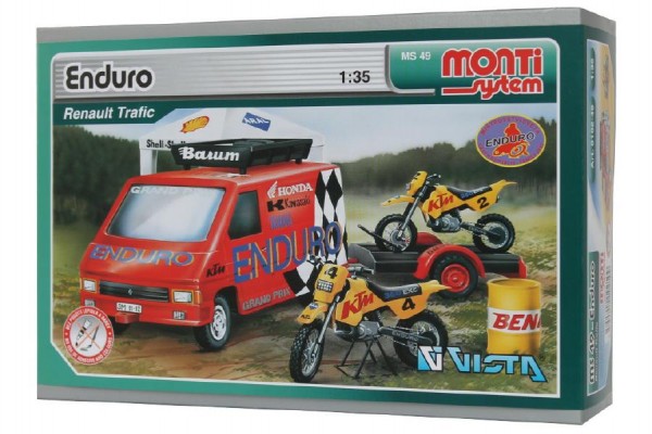 SEVA Stavebnice Monti System MS 49 Enduro Renault Trafic 1:35 v krabici 22x15x6cm