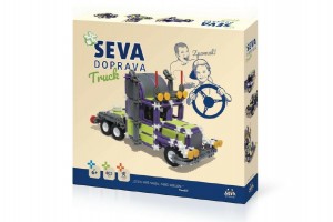 Stavebnice SEVA DOPRAVA Truck plast 402 dlk v krabici 35x33x5cm