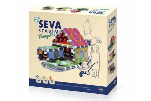 Stavebnice SEVA STAVME Bungalov plast 548 dlk v krabici 35x33x7cm