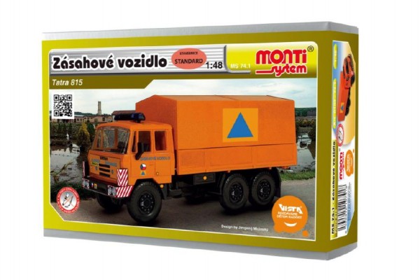 SEVA Stavebnice Monti System MS 74.1 Zásahové vozidlo CO Tatra 815 1:48 v krabici 22x15x6cm