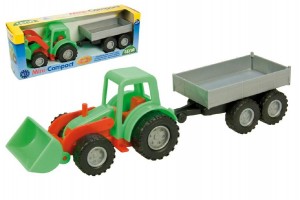 Traktor Mini Compact s pvsem plast 24cm v krabici