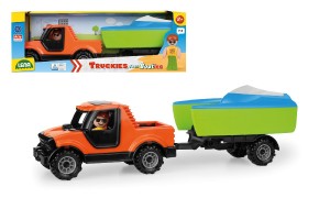 Auto Truckies pickup s vozkem a lokou plast 35cm s figurkou v krabici 24m+