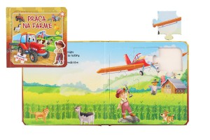 Puzzle kniha Prca na farme 17x17cm 6x9 dielikov SK verzia