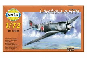 Model Lavokin La-5FN 1:72 13,6x12cm v krabici 25x14,5cm