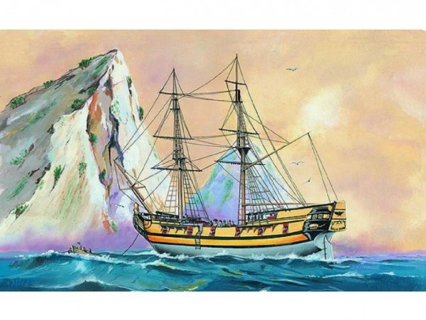 Model Black Falcon Pirátská loď 1:120 24,7x27,6cm v krabici 34x19x5,5cm