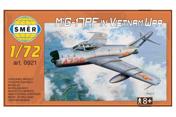 Model MiG-17PF in Vietnam War 1:72 13,3x16,2cm v krabici 25x14x4cm