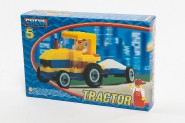 Stavebnica Cheva 5 Traktor s vlekom 84ks v krabici