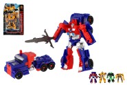 Transformer auto/robot/dinosaurus/drak plast 11cm 3 barvy na kart
