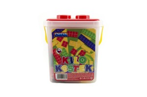 Stavebnice Cheva kilo kostek v kbelku 20x22x20cm