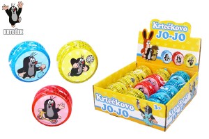 Jojo Krtek svtc plast 5,5cm na baterie 3 barvy 12ks v boxu