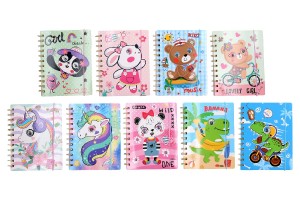 Poznmkov blok/notes s oima kroukov linkovan 70 stran 2 druhy 13x17cm v sku
