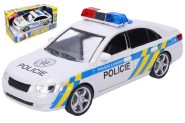 Auto polícia plast 24cm na batérie so zvukom sa svetlom v krabici 28x14,5x12cm