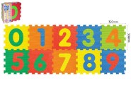 Pěnové puzzle Číslice 32x32x1cm 10ks v sáčku 10m+