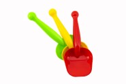 Lopatka na piesok plast 17cm asst 4 farby
