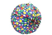 Lampion koule průměr 30cm 2 barvy v sáčku (bez hůlky) karneval