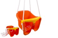 Houpačka Baby oranžová plast 33x30x28cm nosnost 25kg v síťce 12m+