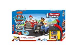 Autodrha Carrera First Paw Patrol / Tlapkov Patrola 3,5m plast +2 aut na bat. v krabici 50x30x8cm