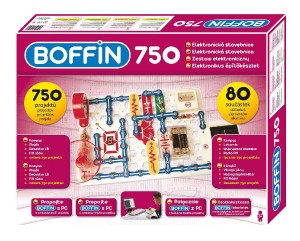 Stavebnice Boffin 750 elektronick 750 projekt na baterie 80ks v krabici 52x40x8cm