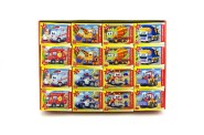A-08521-BP minipuzzle Rozprvkov auta 54 dielikov 16,5x11cm asst 8 druhov v krabici 32ks v boxe