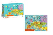 Puzzle Mapa Evropy 64x46cm 100 dlk v krabice 28x18,5x6,5cm