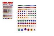 Kamienky farebné samolepiaci plast 120ks vo vrecku 12,5x21cm