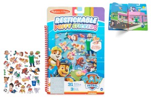 Kniha Tlapkov patrola/Paw patrol so znovu pouitenmi 3D samolepkami 19x28cm