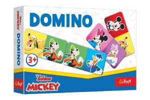 Domino paprov Mickey Mouse a ptel 21 kartiek spoleensk hra v krabici 21x14x4cm