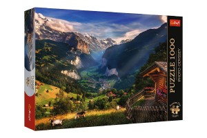 Puzzle Premium Plus - Photo Odyssey: dolie Lauterbrunnen 1000 dielikov 68,3x48cm v krabici 40x27x6