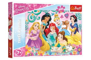 Puzzle astn svet princezien/Disney Princess 200 dielikov 48x34cm v krabici 33x23x4cm