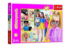 Puzzle Glitter Trblietav Barbie 48x34cm 100 dielikov v krabici 33x23x4cm