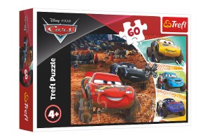Puzzle Disney Cars 3/McQueen s pteli 33x22cm 60 dlk v krabici 21x14x4cm
