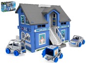 Play House - Policajná stanica plast + 3ks autá + 1ks helikoptéra v krabici 59x39x15cm