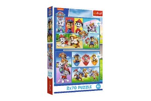 Puzzle 2x70 Tlapkov patrola/Paw Patrol 27,5x18cm v krabici 19x29x4cm