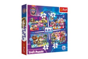 Puzzle 4v1 The Mighty Movie 2023 Paw Patrol/Tlapková Patrola v krabici 28x28x6cm