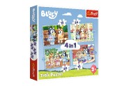 Puzzle 4v1 Bluey a jeho svet 28,5 x20, 5cm v krabici 28x28x6cm