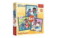 Puzzle 3v1 Lilo&Stitch - as se Stitchem 20x19,5cm v krabici 28x28x6cm