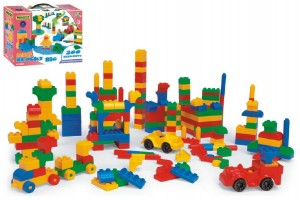 Kocky stavebnice Mini Blocks plast 300ks v krabici 40x30x15cm Wader