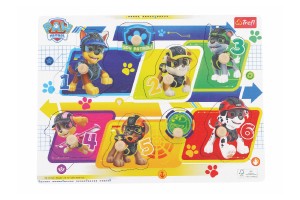 Vkldaka/Puzzle deskov obrysov devn Tlapkov patrola/Paw Patrol ve flii 30x22cm 18m+