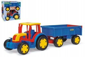Traktor Gigant s vlekou plast 102cm v krabici Wader